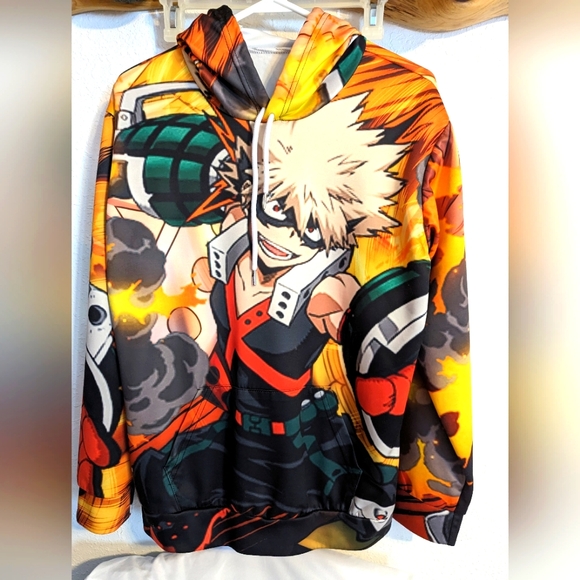 Bakugou Katsuki Japanese Anime Hoodie Size Medium - Picture 4 of 8